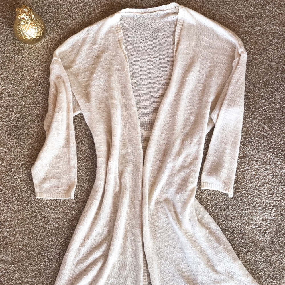 Cream Duster Sweater